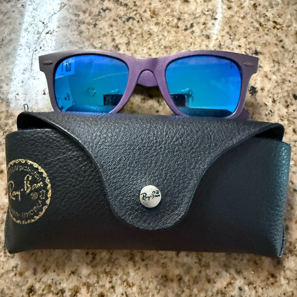 Ray-Ban Violet Frame with Aqua Lenses